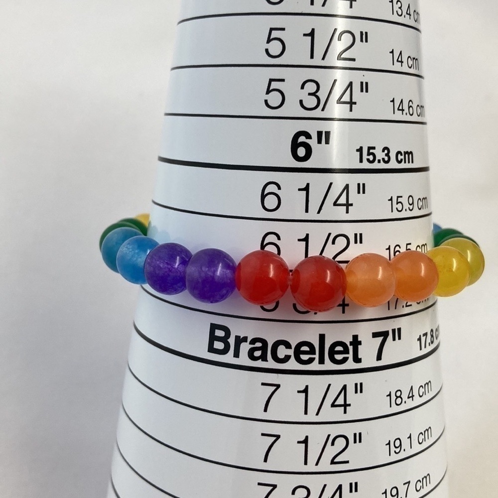 Pride Stretch Beaded Bracelet in Jade - Picture 9 of 14